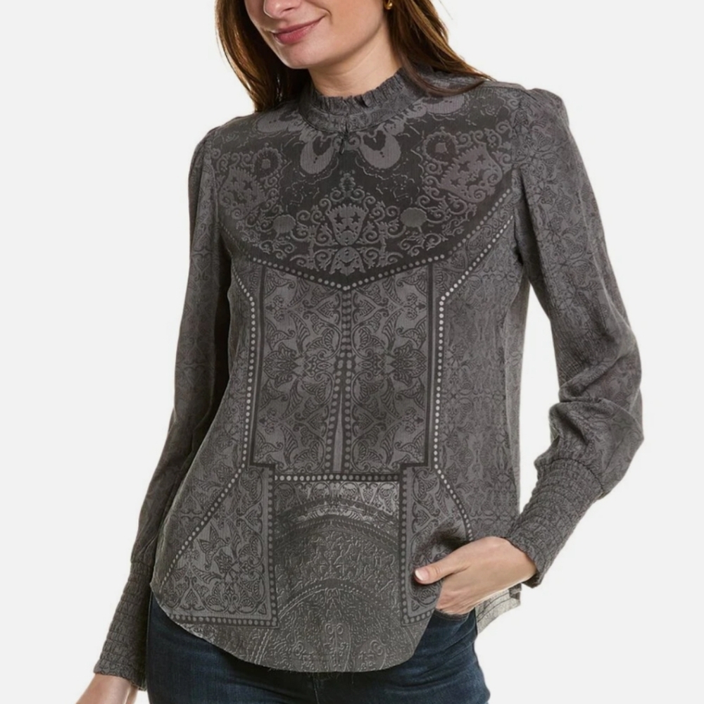 NWT Go Silk Go Soft Spoken Silk Blouse
